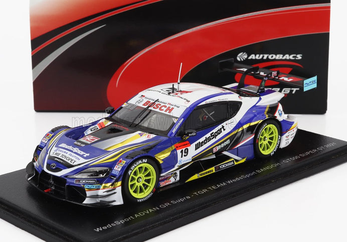 TOYOTA | SUPRA GR TEAM WEDSSPORT BANDOH N 19 GT500 CLASS SUPER GT 2021 YUJI KUNIMOTO - RITOMO MIYATA | BLUE WHITE YELLOW