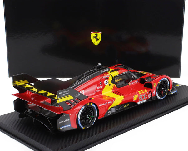 FERRARI | 499P 3.0L TURBO V6 TEAM FERRARI AF CORSE N 51 3rd WEC 6h SPA 2023 ALESSANDRO PIER GUIDI - JAMES CALADO - ANTONIO GIOVINAZZI | RED YELLOW BLACK