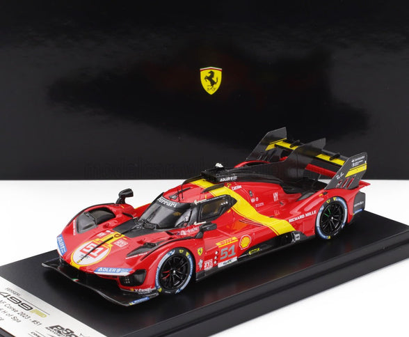 FERRARI | 499P 3.0L TURBO V6 TEAM FERRARI AF CORSE N 51 3rd WEC 6h SPA 2023 ALESSANDRO PIER GUIDI - JAMES CALADO - ANTONIO GIOVINAZZI | RED YELLOW BLACK