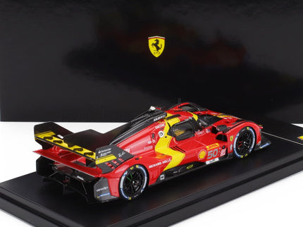 FERRARI | 499P 3.0L TURBO V6 TEAM FERRARI AF CORSE N 50 3rd 1000 miles SEBRING 2023 ANTONIO FUOCO - MIGUEL MOLINA - NICKLAS NIELSEN | RED YELLOW BLACK