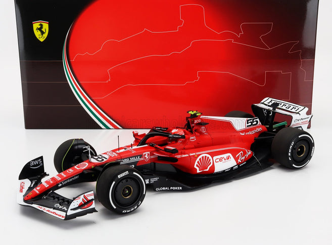 FERRARI | F1  SF-23 TEAM SCUDERIA FERRARI N 55 LAS VEGAS USA GP 2023 CARLOS SAINZ | RED WHITE BLACK