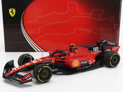 FERRARI | F1  SF-23 TEAM SCUDERIA FERRARI N 55 BELGIUM GP 2023 CARLOS SAINZ | RED BLACK