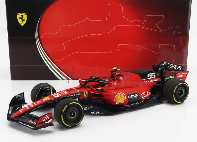 FERRARI | F1  SF-23 TEAM SCUDERIA FERRARI N 55 BELGIUM GP 2023 CARLOS SAINZ | RED BLACK