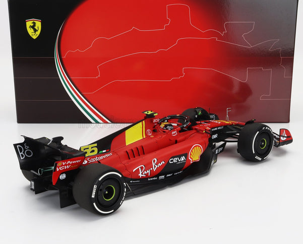 FERRARI | F1  SF-23 TEAM SCUDERIA FERRARI N 55 POLE POSITION 3rd MONZA ITALY GP 2023 CARLOS SAINZ | RED BLACK YELLOW