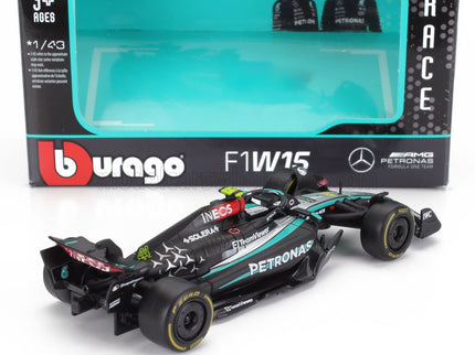 MERCEDES GP | F1  W15 EQ PERFORMANCE TEAM AMG PETRONAS MOTORSPORT N 44 SEASON 2024 LEWIS HAMILTON | BLACK SILVER GREEN
