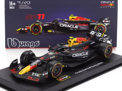 RED BULL | F1  RB20 TEAM ORACLE RED BULL RACING N 11 SEASON 2024 SERGIO PEREZ - WITH PILOT AND SHOWCASE | BLUE YELLOW RED