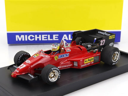 FERRARI | F1 126C4 N 27 WINNER BELGIUM GP 1984 MICHELE ALBORETO - WITH DRIVER FIGURE | RED BLACK