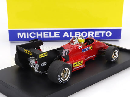 FERRARI | F1 126C4 N 27 WINNER BELGIUM GP 1984 MICHELE ALBORETO - WITH DRIVER FIGURE | RED BLACK