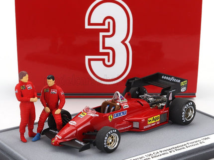FERRARI | F1 126C4 N 0 PRESENTAZIONE FIORANO SEASON 1984 WITH MICHELE ALBORETO AND RENE ARNOUX DRIVER FIGURES | RED BLACK