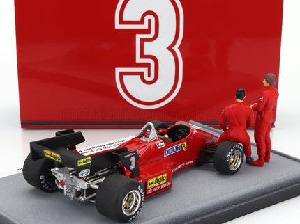 FERRARI | F1 126C4 N 0 PRESENTAZIONE FIORANO SEASON 1984 WITH MICHELE ALBORETO AND RENE ARNOUX DRIVER FIGURES | RED BLACK