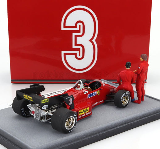 FERRARI | F1 126C4 N 0 PRESENTAZIONE FIORANO SEASON 1984 WITH MICHELE ALBORETO AND RENE ARNOUX DRIVER FIGURES | RED BLACK