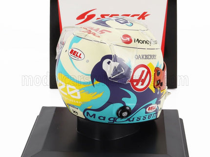BELL HELMET | CASCO HELMET F1 KEVIN MAGNUSSEN TEAM MONEYGRAM HAAS N 20 SEASON 2024 | WHITE BLACK