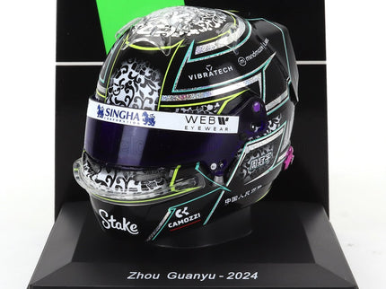 BELL HELMET | CASCO HELMET F1 ZHOU GUANYU TEAM STAKE KICK SAUBER N 24 SEASON 2024 | BLACK