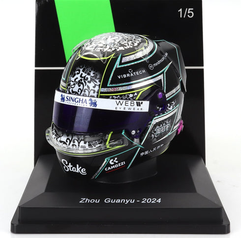 BELL HELMET | CASCO HELMET F1 ZHOU GUANYU TEAM STAKE KICK SAUBER N 24 SEASON 2024 | BLACK