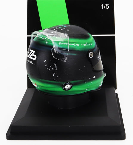 BELL HELMET | CASCO HELMET F1 VALTTERI BOTTAS TEAM STAKE KICK SAUBER N 77 SEASON 2024 | GREEN BLACK