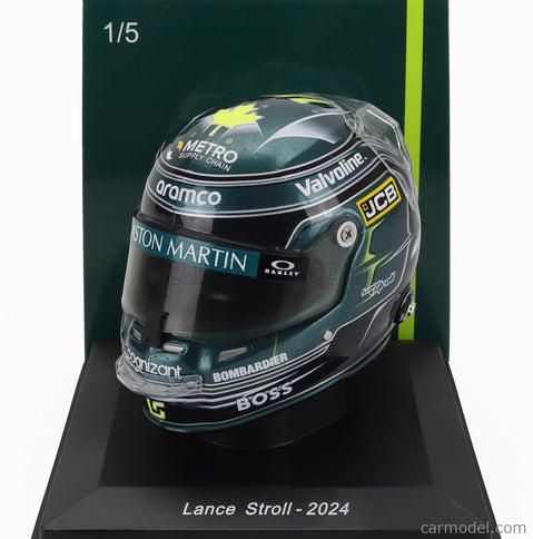 Stilo Helmet F1 Helma Lance Stroll Team Aston Martin Aramco Cognizant N°18 Sezóna 2024 1:5 Spark Model zelená