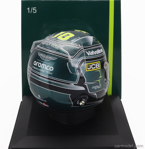 Stilo Helmet F1 Helma Lance Stroll Team Aston Martin Aramco Cognizant N°18 Sezóna 2024 1:5 Spark Model zelená