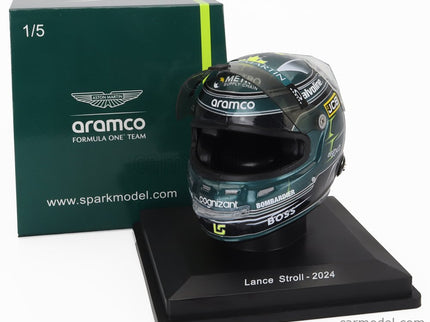 Stilo Helmet F1 Helma Lance Stroll Team Aston Martin Aramco Cognizant N°18 Sezóna 2024 1:5 Spark Model zelená