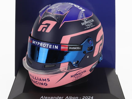 BELL HELMET | CASCO HELMET F1 ALEXANDER ALBON TEAM WILLIAMS RACING N 23 SEASON 2024 | BLUE PINK
