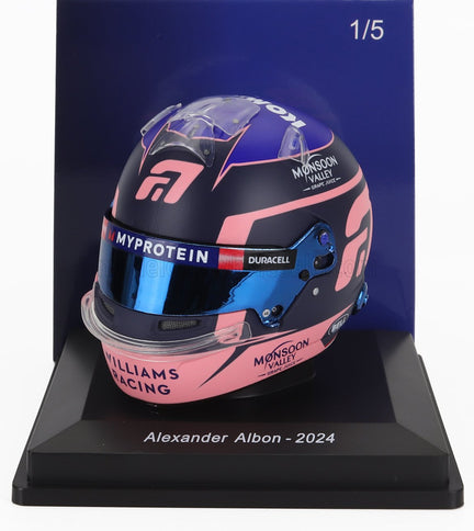 BELL HELMET | CASCO HELMET F1 ALEXANDER ALBON TEAM WILLIAMS RACING N 23 SEASON 2024 | BLUE PINK