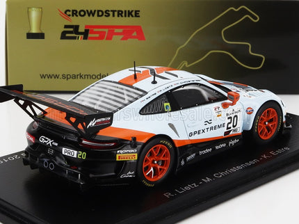 PORSCHE | 911 991 GT3 R 4.0L FLAT-6 TEAM GPX RACING N 20 WINNER 24h SPA 2019 RICHARD LIETZ - MICHAEL CHRISTENSEN - KEVIN ESTRE | LIGHT BLUE ORANGE BLACK