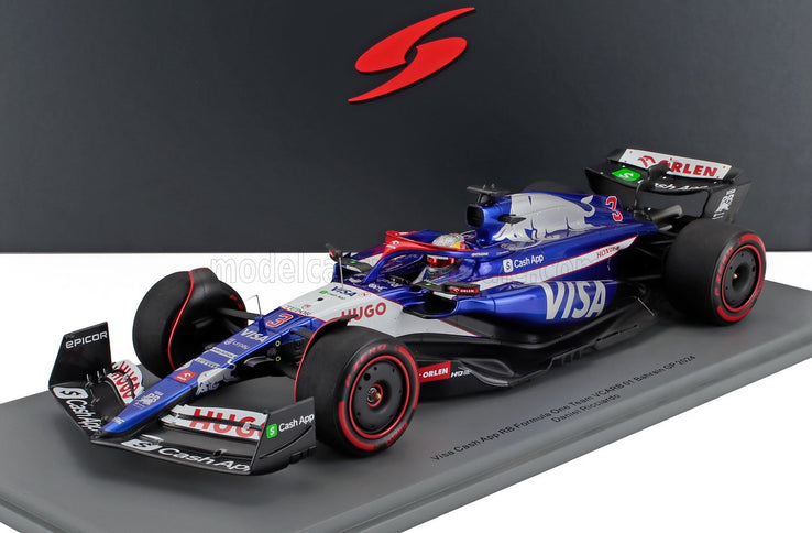 RACING BULLS | F1 VCARB-01 TEAM VISA CASH APP N 3 BAHRAIN GP 2024 DANIEL RICCIARDO | BLUE WHITE