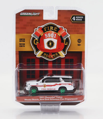 CHEVROLET | TAHOE MASTIC BEACH FIRE ENGINE 2021 - GREEN WHEELS | WHITE RED