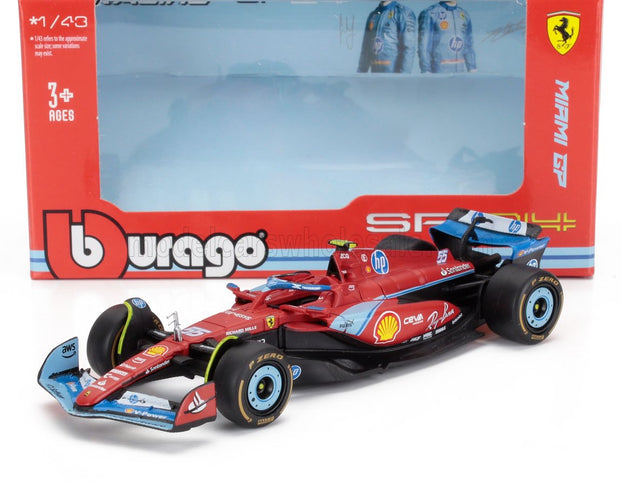 FERRARI | F1  SF-24 TEAM SCUDERIA FERRARI N 55 5th MIAMI GP 2024 CARLOS SAINZ | RED BLACK LIGHT BLUE