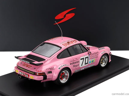 Porsche 911 934 3.0L Turbo Team Perrier N°70 24h Le Mans 1981 Thierry Perrier - Valentin Bertapelle - Bernard Salam 1:18 Spark Model ružová