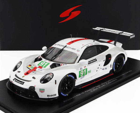 PORSCHE | 911 991-2 4.2L TEAM PORSCHE GT N 91 WINNER LMGTE PRO CLASS 24h LE MANS 2022 GIANMARIA BRUNI - RICHARD LIETZ - FREDERIC MAKOWIECKI | WHITE GREY RED