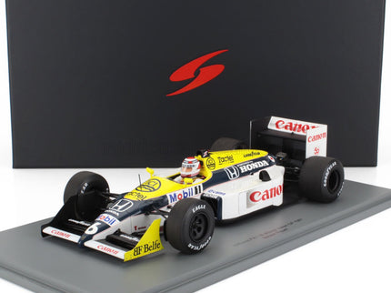 WILLIAMS | F1  FW11B HONDA N 6 WORLD CHAMPION WINNER GP MONZA ITALY 1987 NELSON PIQUET | BLUE YELLOW WHITE