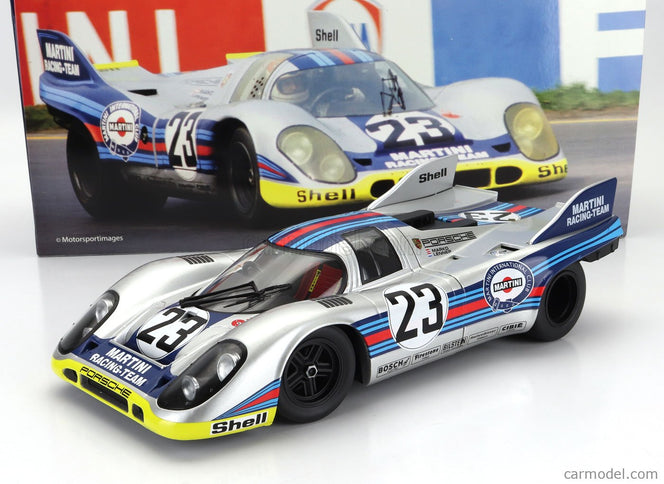 Porsche 917K 4.9L Team Martini Racing N°23 1000km Spa 1971 Helmut Marko - Gijs Van Lennep 1:18 Werk83 strieborná červená modrá žltá