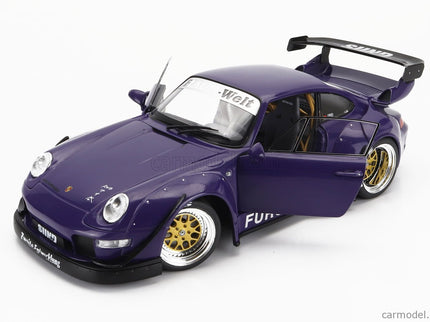 Porsche 911 993 RWB Rauh-Welt Furusato Sidney Hoffmann Coupe 1995 1:18 Werk83 fialová