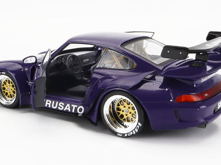 Porsche 911 993 RWB Rauh-Welt Furusato Sidney Hoffmann Coupe 1995 1:18 Werk83 fialová