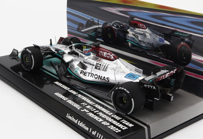 MERCEDES GP | F1 W13E TEAM MERCEDES-AMG PETRONAS F1 N 63 3rd FRANCE GP 2022 GEORGE RUSSELL | SILVER GREEN