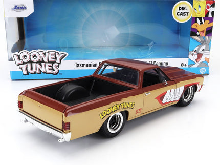 CHEVROLET | EL CAMINO PICK-UP WITH TANZMANIAN DEVIL FIGURE LOONEY TUNES 1967 | 2 TONE BROWN
