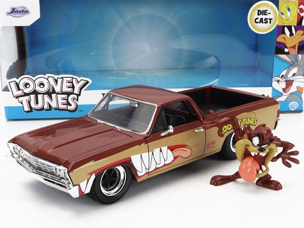 CHEVROLET | EL CAMINO PICK-UP WITH TANZMANIAN DEVIL FIGURE LOONEY TUNES 1967 | 2 TONE BROWN