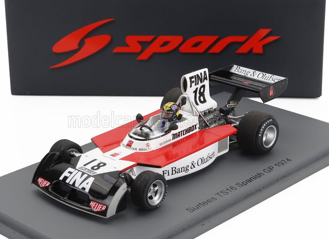 SURTEES | F1  TS16 N 18 SPANISH GP 1974 CARLOS PACE | WHITE RED BLACK