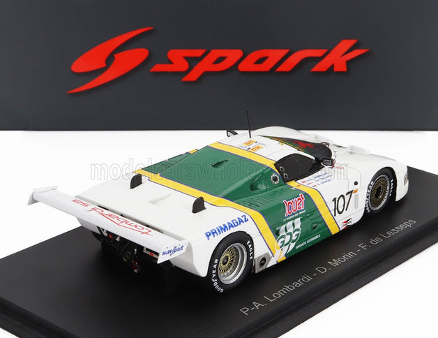 SPICE | SE87C 3.3L V8 TEAM P.A.LOMBARDI N 107 24h LE MANS 1990 PIERRE ALAIN LOMBARDI - DENIS MORIN - FERDINAND DE LESSEPS | WHITE GREEN