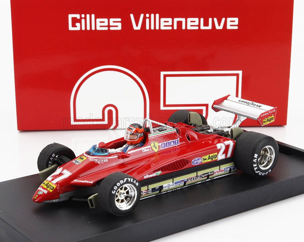 FERRARI | F1  126C2 N 27 BRAZILIAN GP 1982 GILLES VILLENEUVE - WITH DRIVER FIGURE | RED
