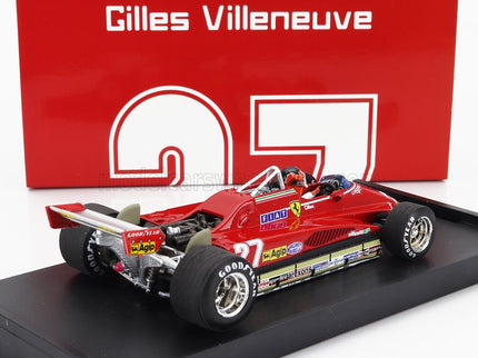 FERRARI | F1  126C2 N 27 BRAZILIAN GP 1982 GILLES VILLENEUVE - WITH DRIVER FIGURE | RED