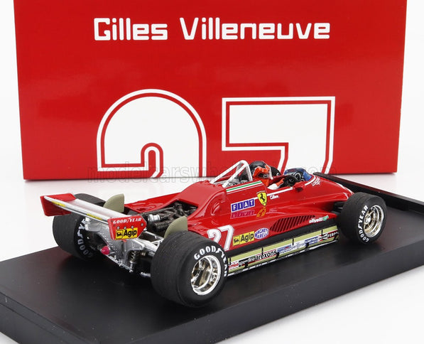 FERRARI | F1  126C2 N 27 BRAZILIAN GP 1982 GILLES VILLENEUVE - WITH DRIVER FIGURE | RED