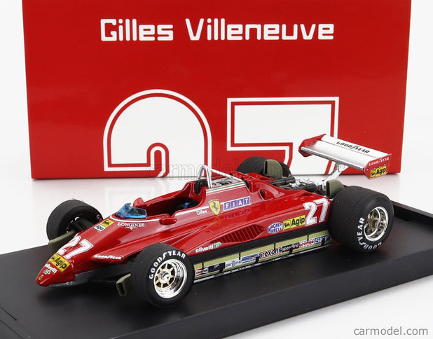 Ferrari F1 126C2 N°27 Brazilian GP 1982 Gilles Villeneuve 1:43 Brumm červená