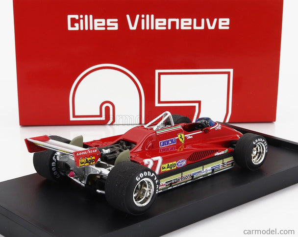 Ferrari F1 126C2 N°27 Brazilian GP 1982 Gilles Villeneuve 1:43 Brumm červená