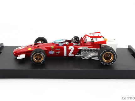 Ferrari F1 312B N°12 Víťaz GP Austrian 1970 Jacky Ickx - With Driver Figúrka 1:43 Brumm červená biela