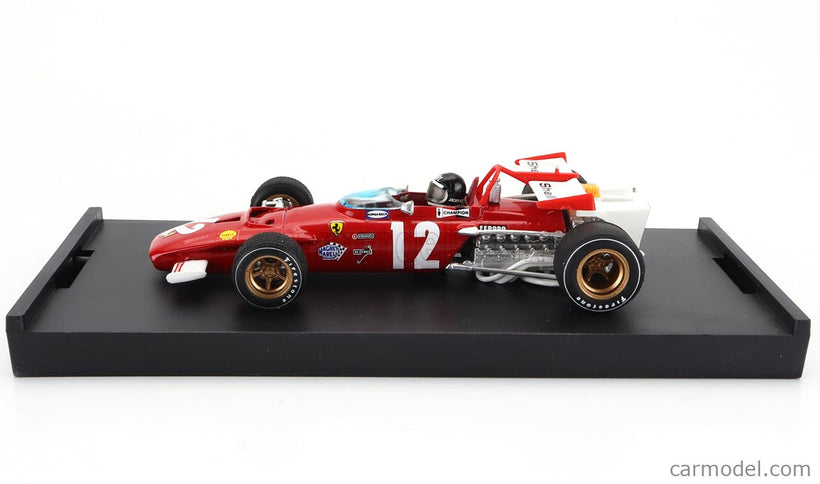 Ferrari F1 312B N°12 Víťaz GP Austrian 1970 Jacky Ickx - With Driver Figúrka 1:43 Brumm červená biela