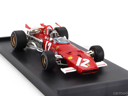 Ferrari F1 312B N°12 Víťaz GP Austrian 1970 Jacky Ickx - With Driver Figúrka 1:43 Brumm červená biela