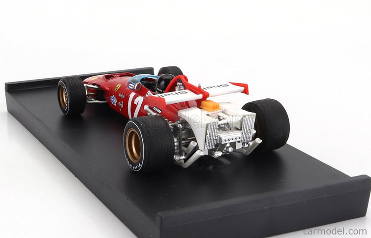 Ferrari F1 312B N°12 Víťaz GP Austrian 1970 Jacky Ickx - With Driver Figúrka 1:43 Brumm červená biela