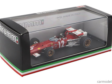 Ferrari F1 312B N°12 Víťaz GP Austrian 1970 Jacky Ickx - With Driver Figúrka 1:43 Brumm červená biela