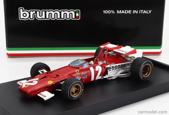 Ferrari F1 312B N°12 Víťaz GP Austrian 1970 Jacky Ickx 1:43 Brumm červená biela
